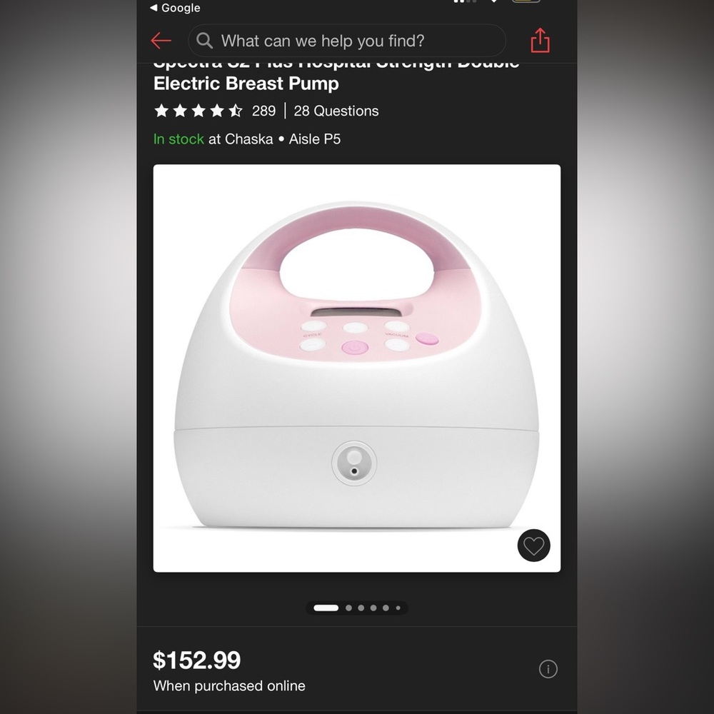Spectra S2 Pink Double Electric Breast Pump